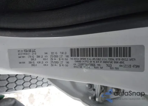 2019 Ram 1500 Big Horn/Lone Star 4X4 5'7 Box z USA, uszkodzony, nr VIN 1C6SRFFT6KN739826